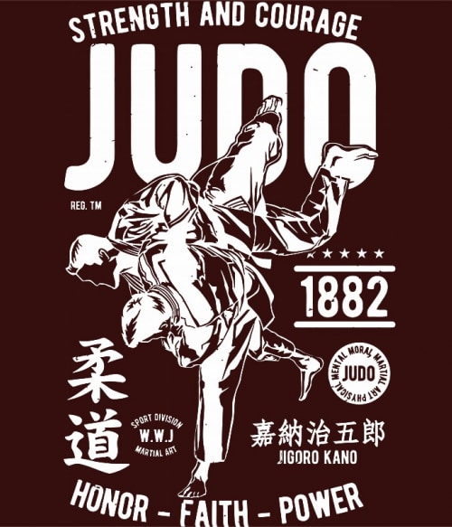 Honor, Faith, Power, Judo Judo Judo Judo Pólók, Pulóverek, Bögrék - Sport