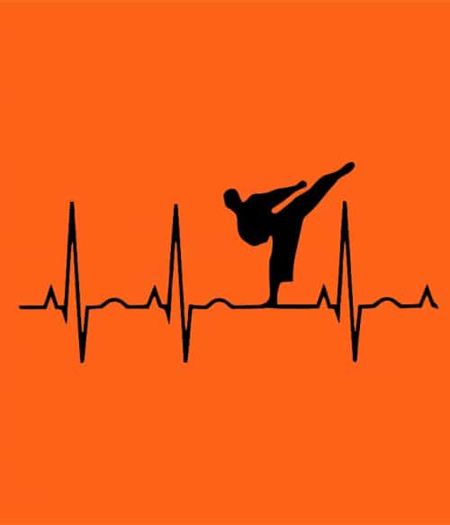 Karate Heartbeat Küzdősport Pólók, Pulóverek, Bögrék - Sport