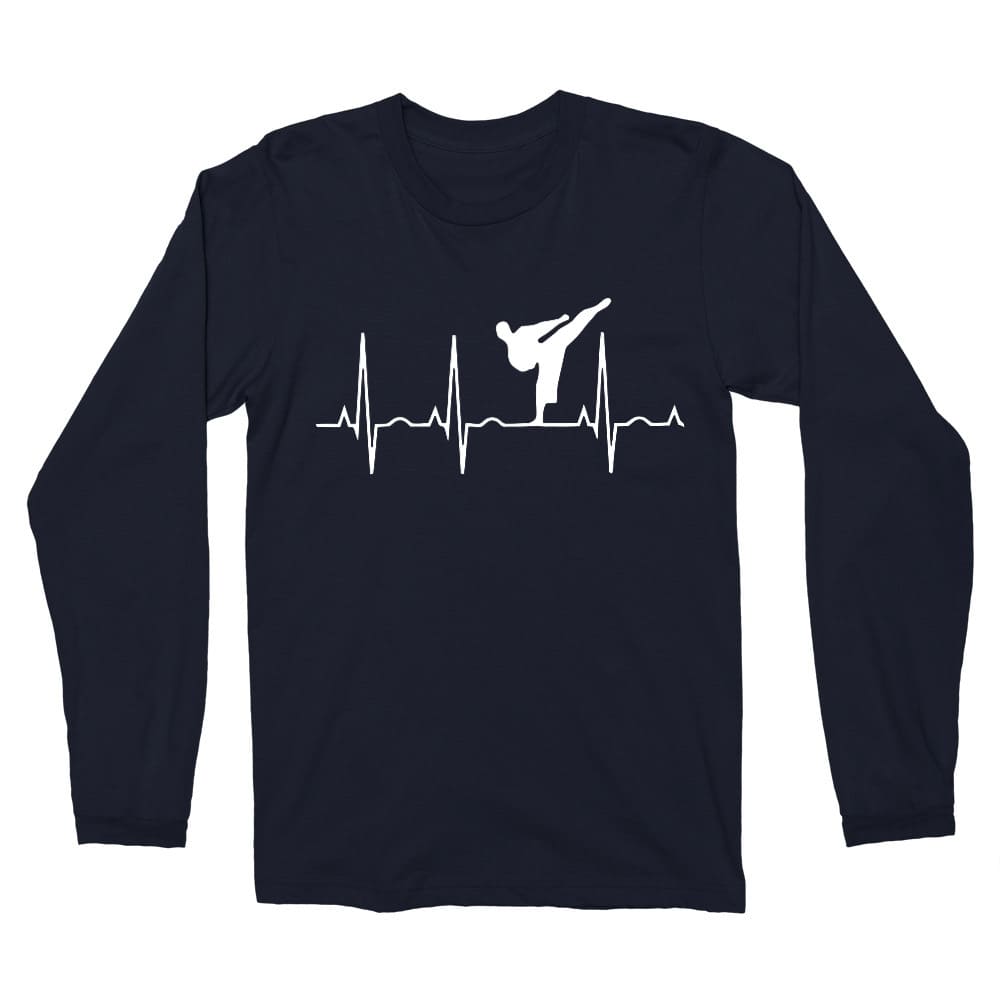 Karate Heartbeat Férfi Hosszúujjú Póló