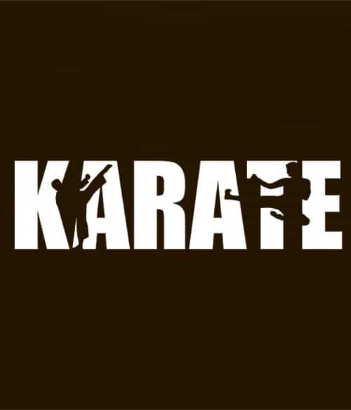 Karate Text Silhouette Karate Pólók, Pulóverek, Bögrék - Sport