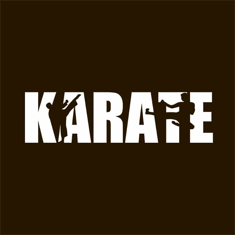 Karate Text Silhouette