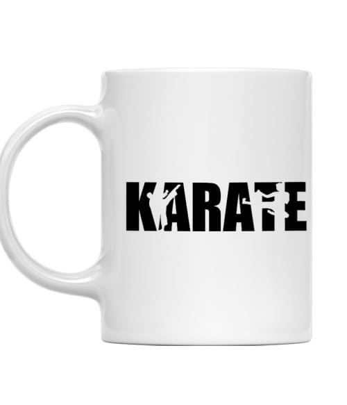 Karate Text Silhouette Küzdősport Bögre - Sport