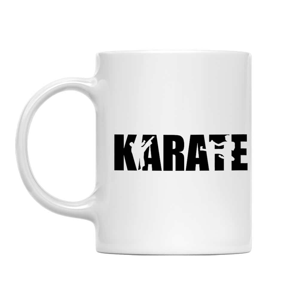 Karate Text Silhouette Bögre