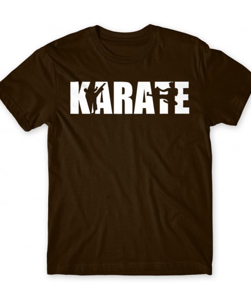 Karate Text Silhouette Küzdősport Póló - Sport