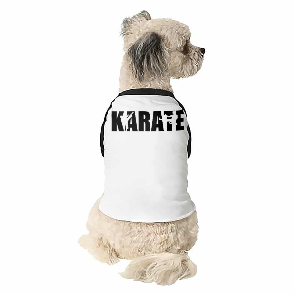Karate Text Silhouette Kutyapóló