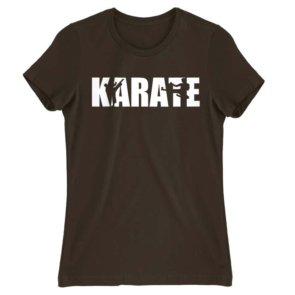 Karate Text Silhouette Női Póló