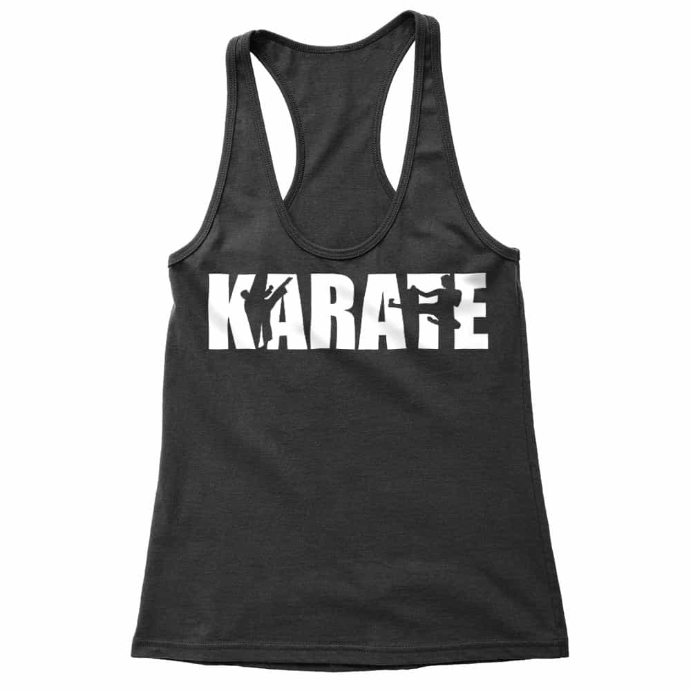 Karate Text Silhouette Női Trikó