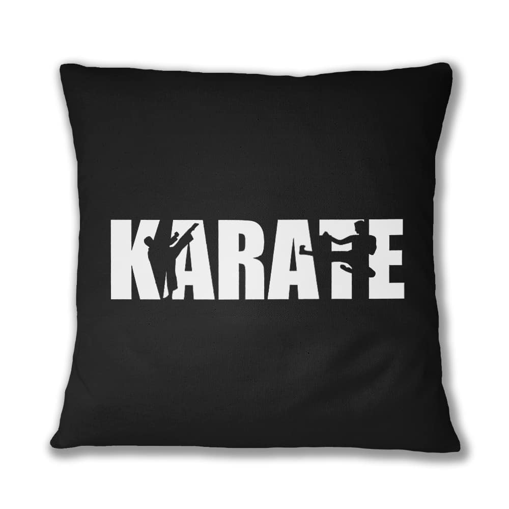 Karate Text Silhouette Párnahuzat