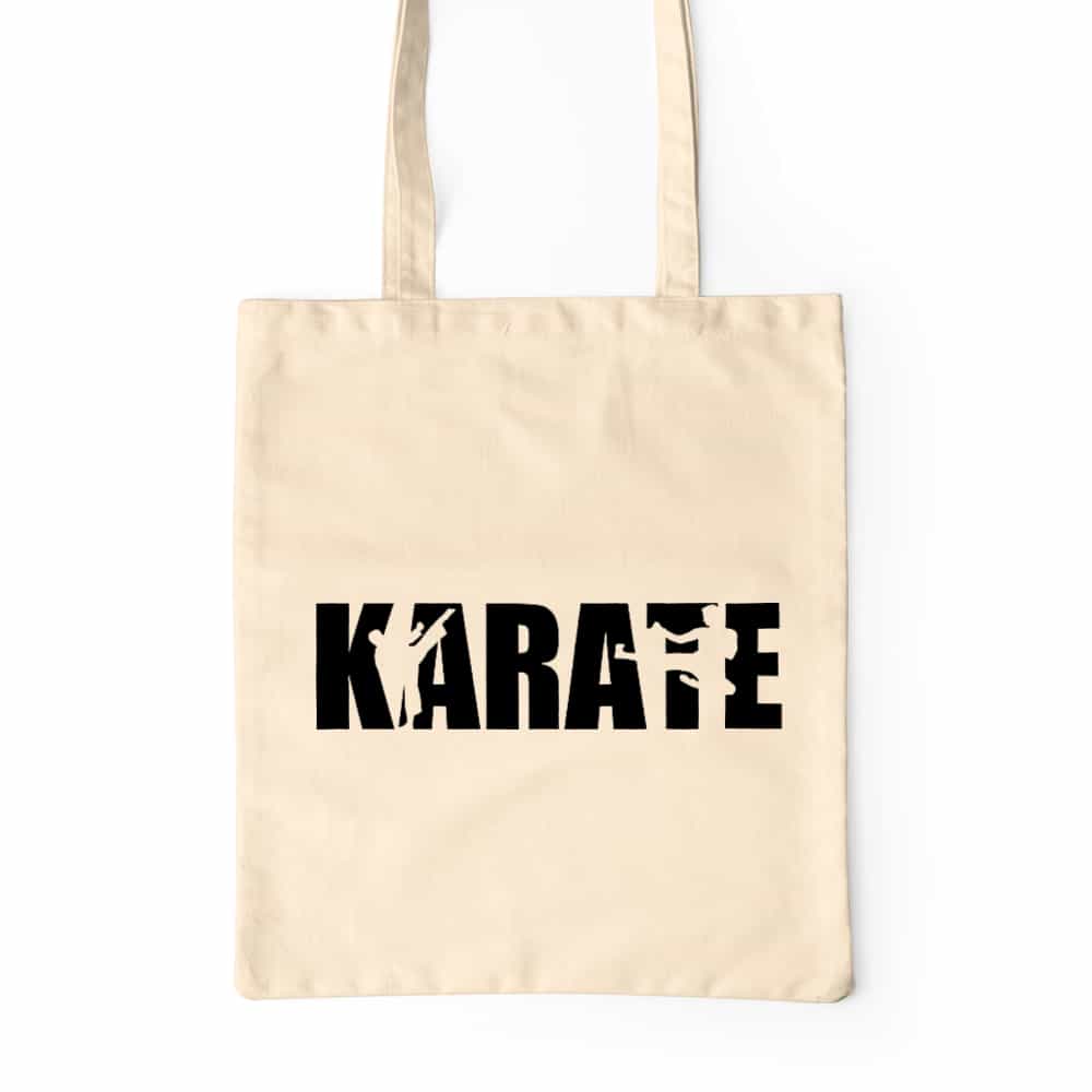 Karate Text Silhouette Prémium Vászontáska