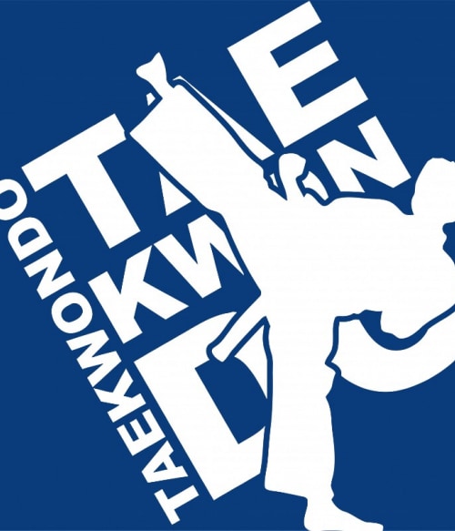 Taekwondo Text Silhouette Taekwondo Pólók, Pulóverek, Bögrék - Taekwondo