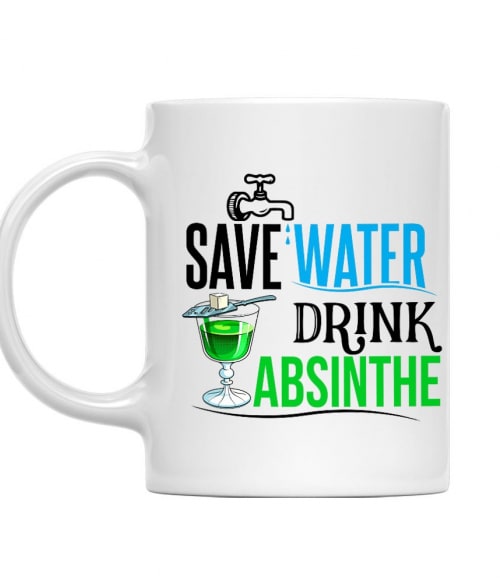 Save water drink Absinthe Abszint Bögre - Hobbi-Érdeklődés