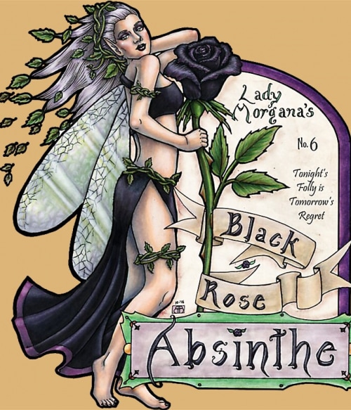 Black Rose Absinthe Abszint Pólók, Pulóverek, Bögrék - Hobbi-Érdeklődés