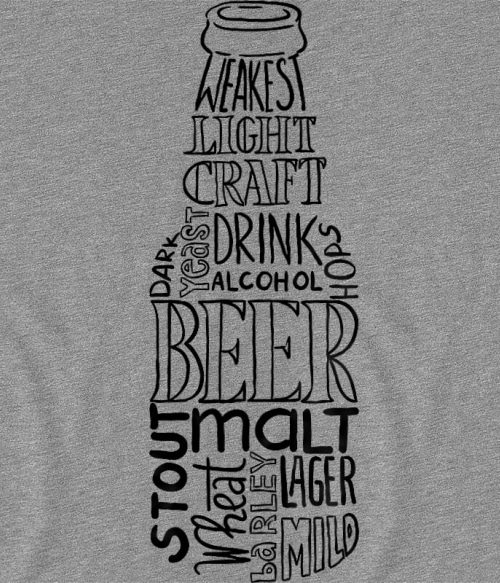 Beer Text Bottle Alkohol Pólók, Pulóverek, Bögrék - Sör