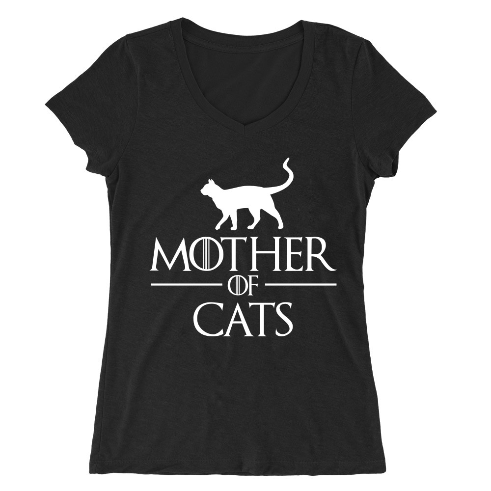 A macskák anyja Női V-nyakú Póló