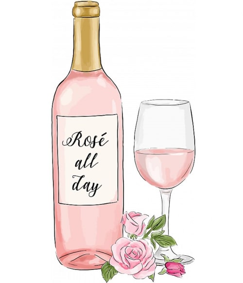 Rosé all day Alkohol Pólók, Pulóverek, Bögrék - Hobbi-Érdeklődés