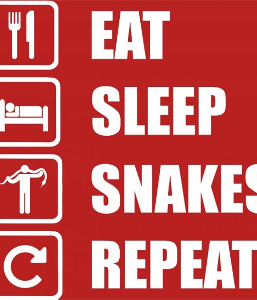 Eat sleep snake Hüllők Hüllők Hüllők Pólók, Pulóverek, Bögrék - Hüllők