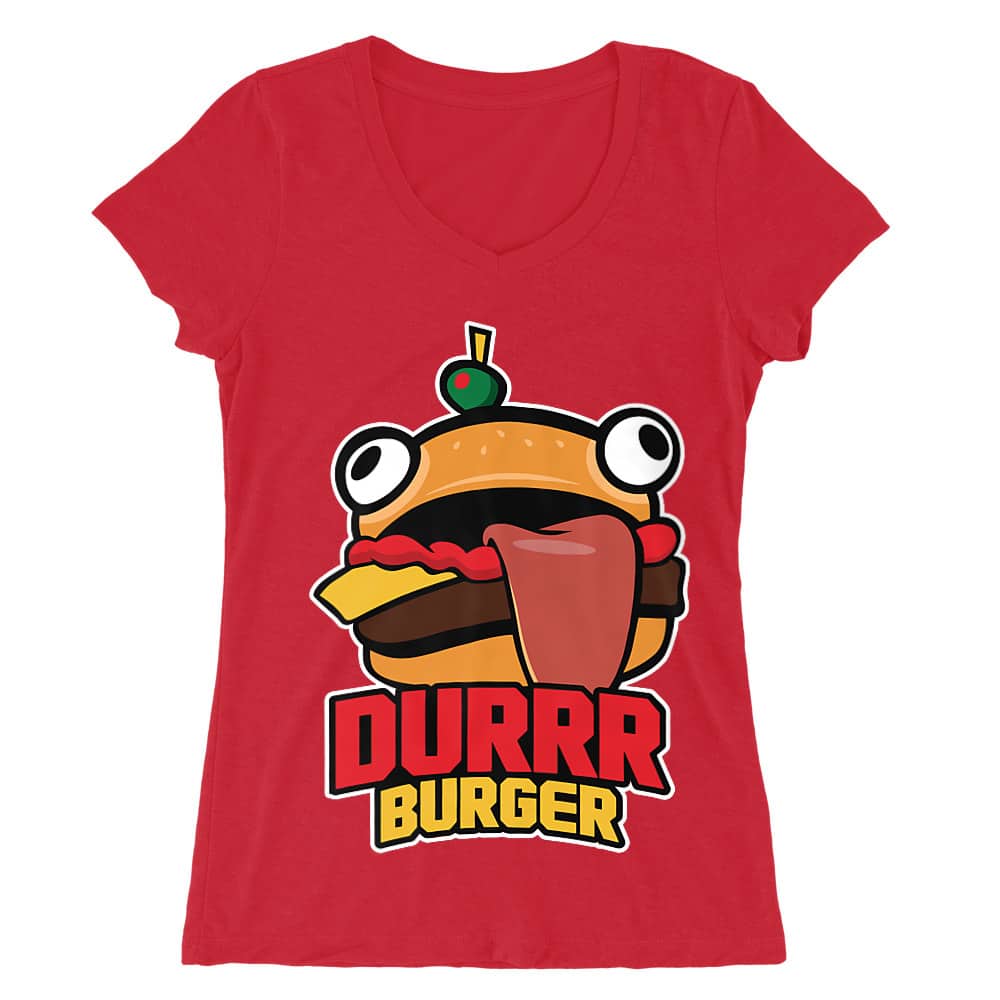 Durr Burger Női V-nyakú Póló