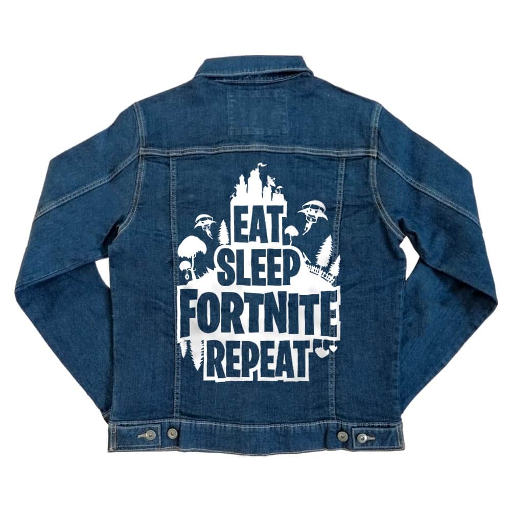 Eat sleep fortnite repeat Unisex Farmerkabát