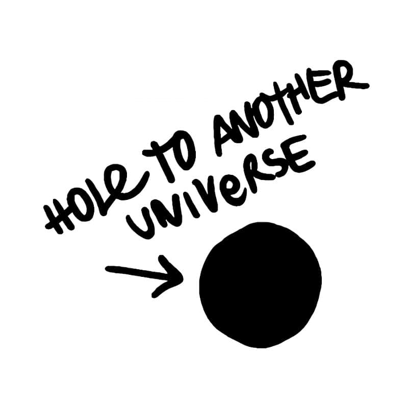 Hole to another universe