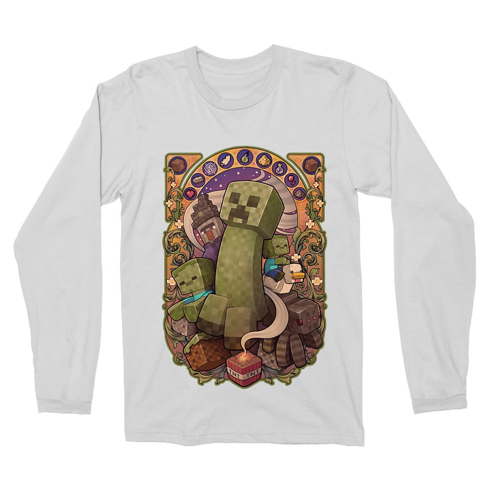 Minecraft - Art Nouveau Férfi Hosszúujjú Póló
