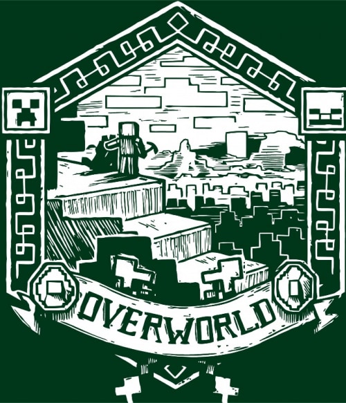 Overworld Minecraft Pólók, Pulóverek, Bögrék - Minecraft