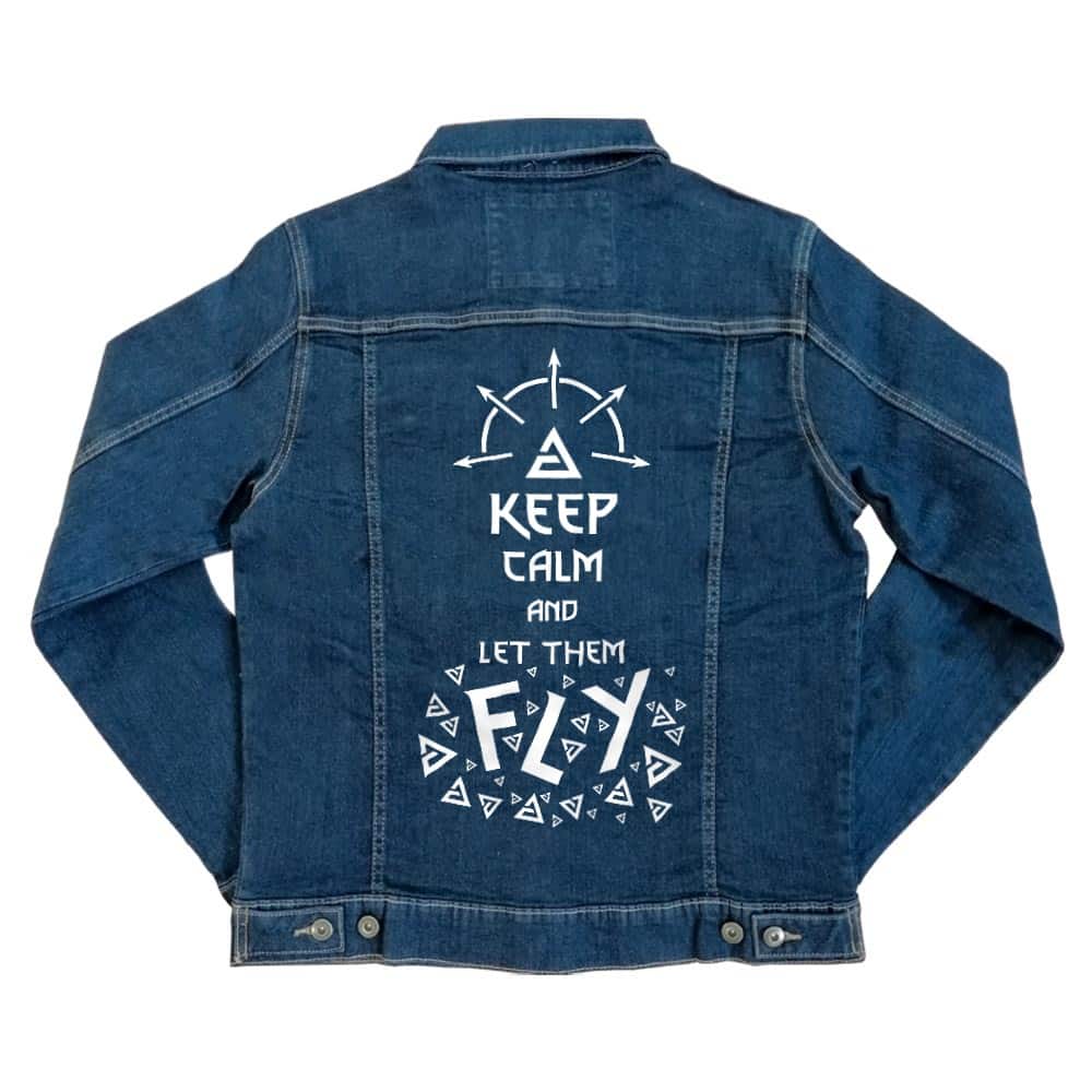 Keep calm and fly Unisex Farmerkabát