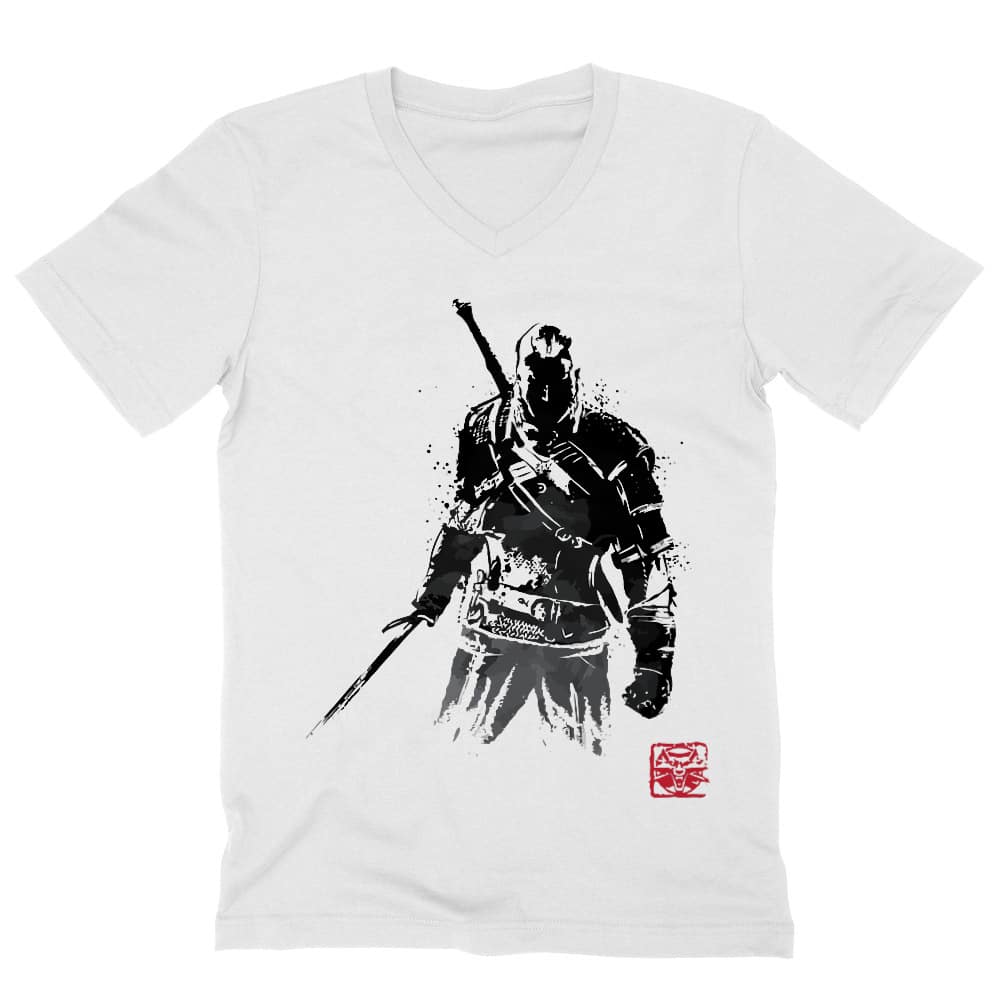 Witcher Japanese Férfi V-nyakú Póló