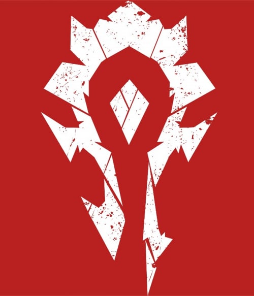 Grunge Horde vector logo Gaming Gaming Gaming Pólók, Pulóverek, Bögrék - World of Warcraft