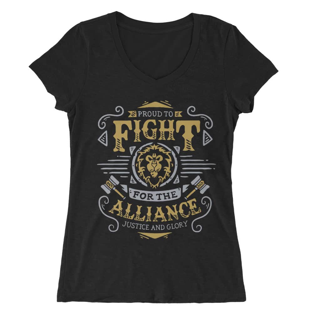 Proud to fight Alliance Női V-nyakú Póló
