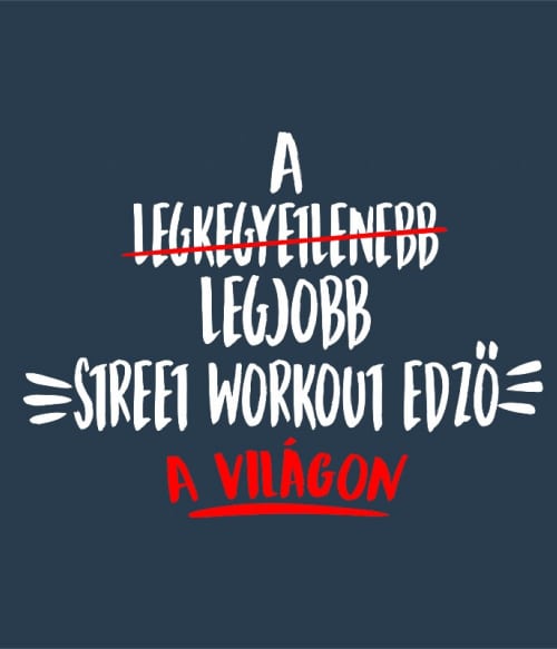 A legjobb Street Workout edző a világon Street Workout Pólók, Pulóverek, Bögrék - Testedzés