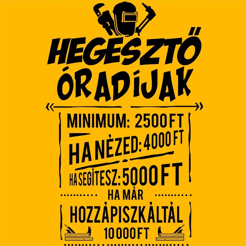 Hegesztő óradíjak