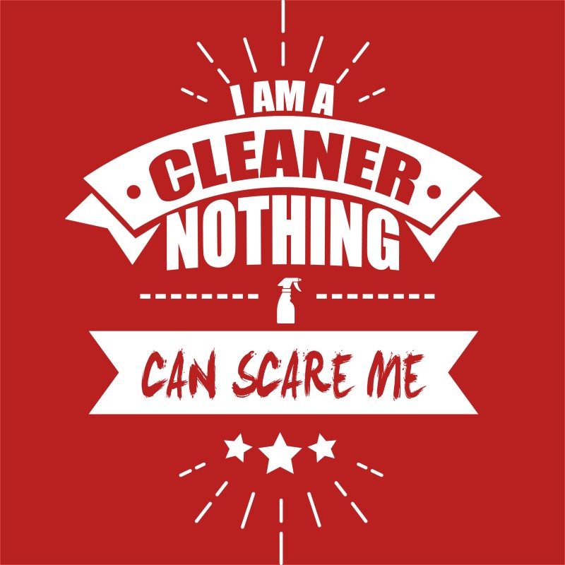 I'm a cleaner, nothing can scare me
