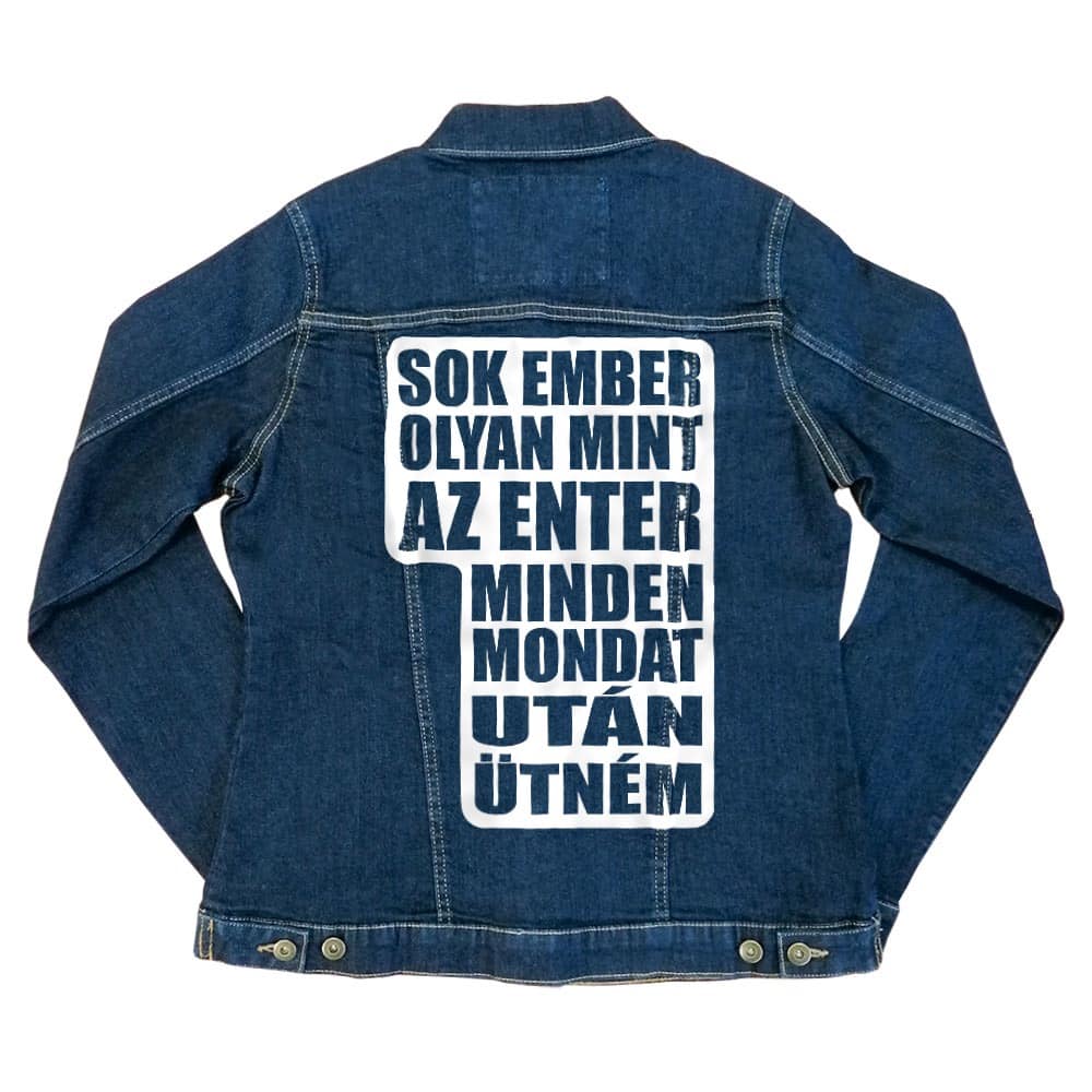 Sok ember olyan mint az enter Női Farmerkabát