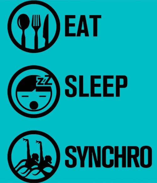 Eat Sleep Synchro Szinkronúszás Pólók, Pulóverek, Bögrék - Szinkronúszás