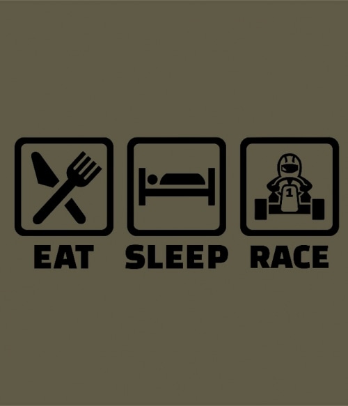 Eat Sleep Race Gokart Pólók, Pulóverek, Bögrék - Hobbi-Érdeklődés