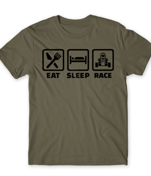 Eat Sleep Race Gokart Póló - Hobbi-Érdeklődés
