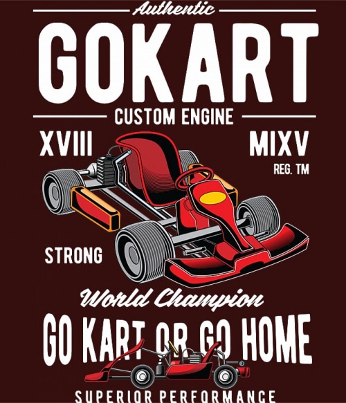 Gokart custom engine Gokart Pólók, Pulóverek, Bögrék - Hobbi-Érdeklődés