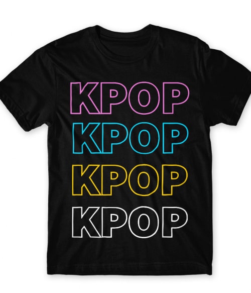 K-pop neon K-Pop Férfi Póló - Zene