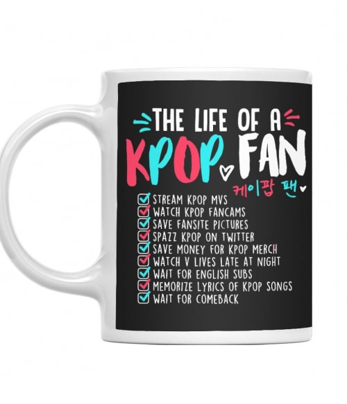 Life of a k-pop fan K-Pop Bögre - Zene