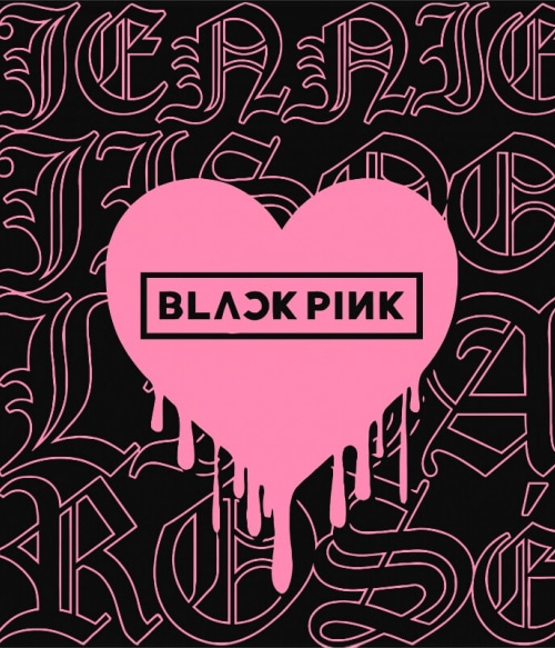 Blackpink heart K-Pop K-Pop K-Pop Pólók, Pulóverek, Bögrék - K-Pop