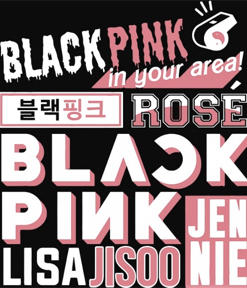 Blackpink text K-Pop K-Pop K-Pop Pólók, Pulóverek, Bögrék - K-Pop