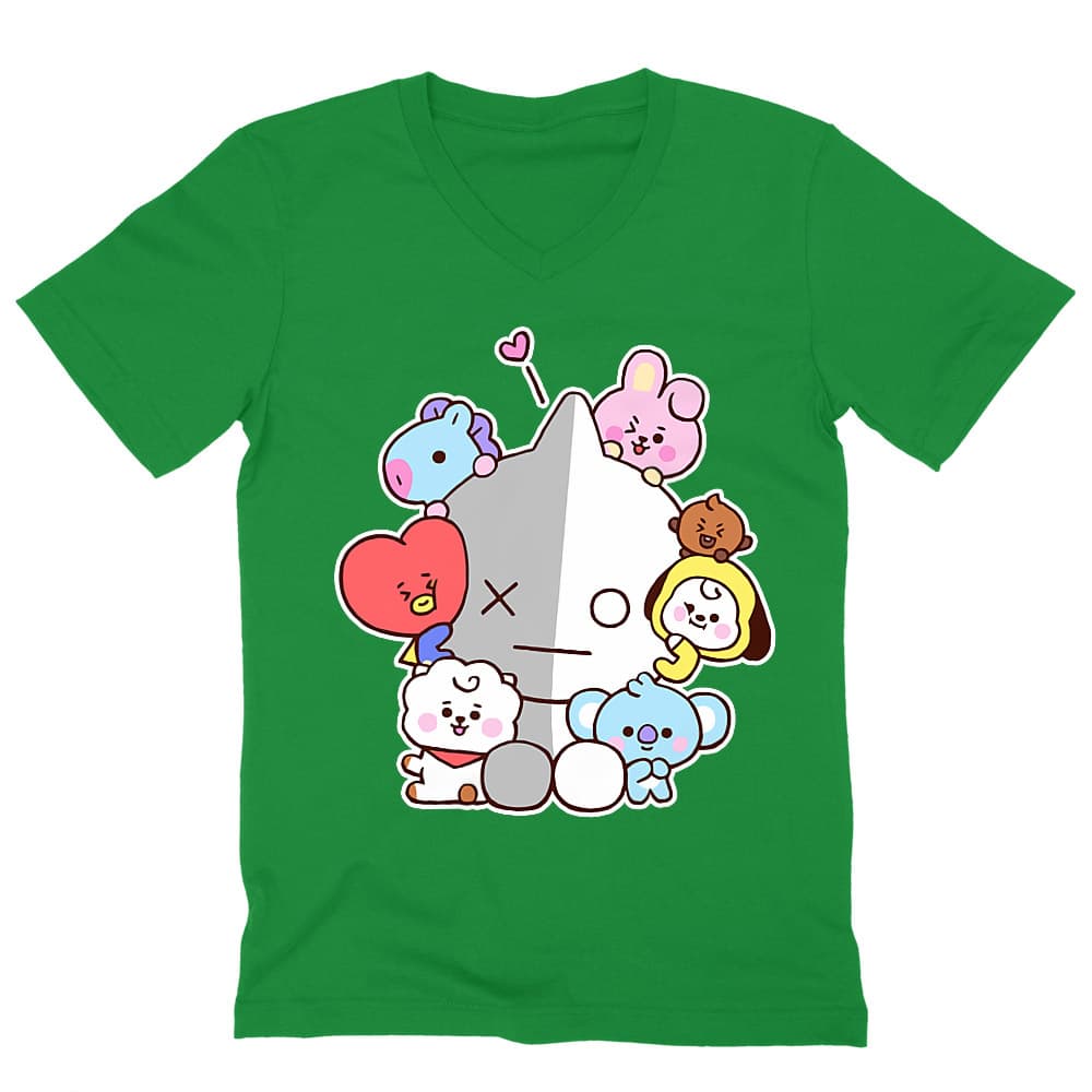BT21 Férfi V-nyakú Póló