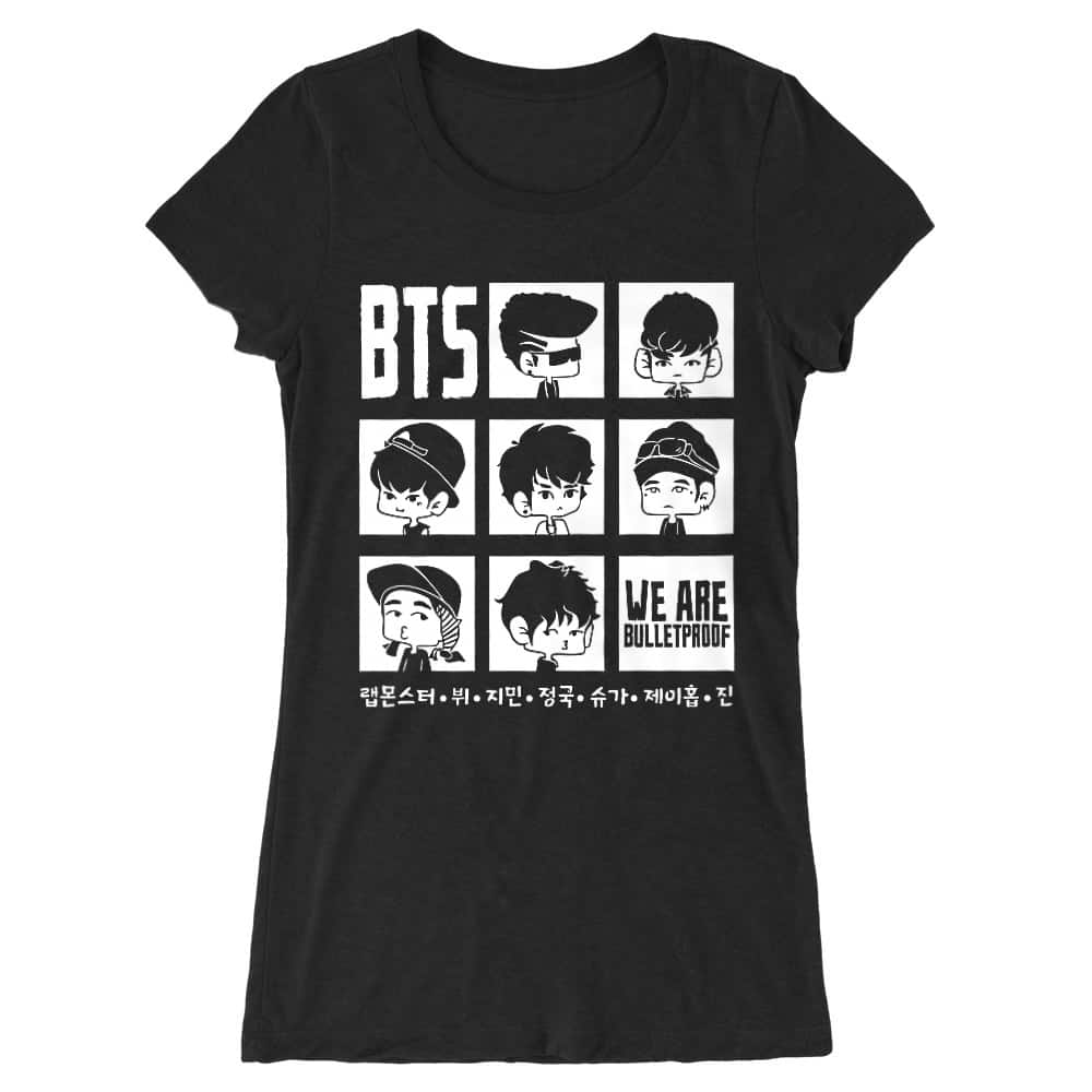 BTS band Női Hosszított Póló