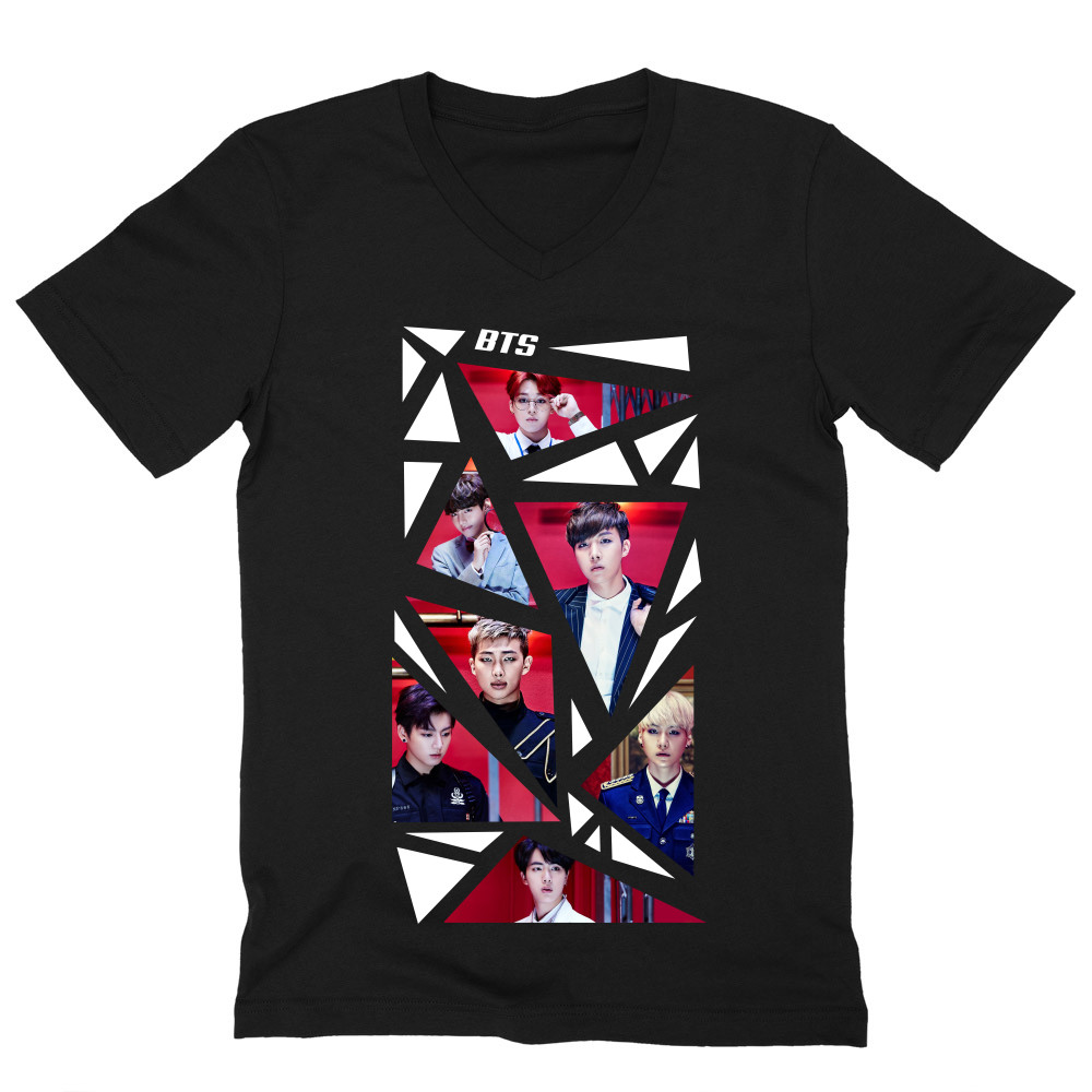 BTS mosaic Férfi V-nyakú Póló
