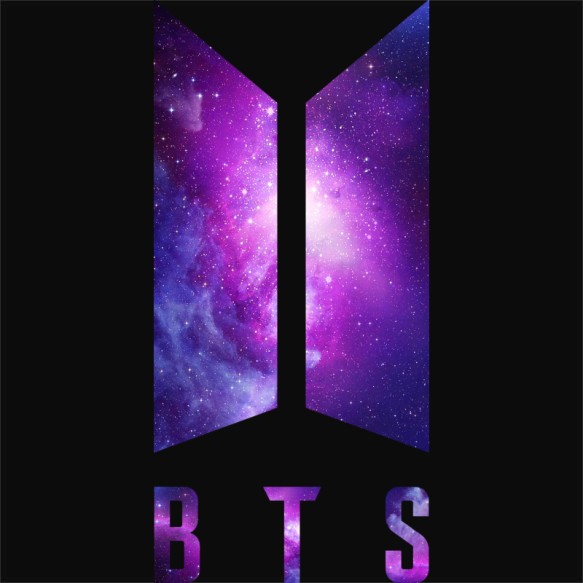 BTS simple galaxy logo BTS Pólók, Pulóverek, Bögrék - K-Pop