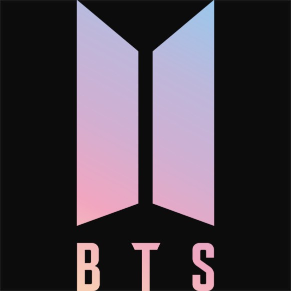 BTS simple logo K-Pop K-Pop K-Pop Pólók, Pulóverek, Bögrék - K-Pop