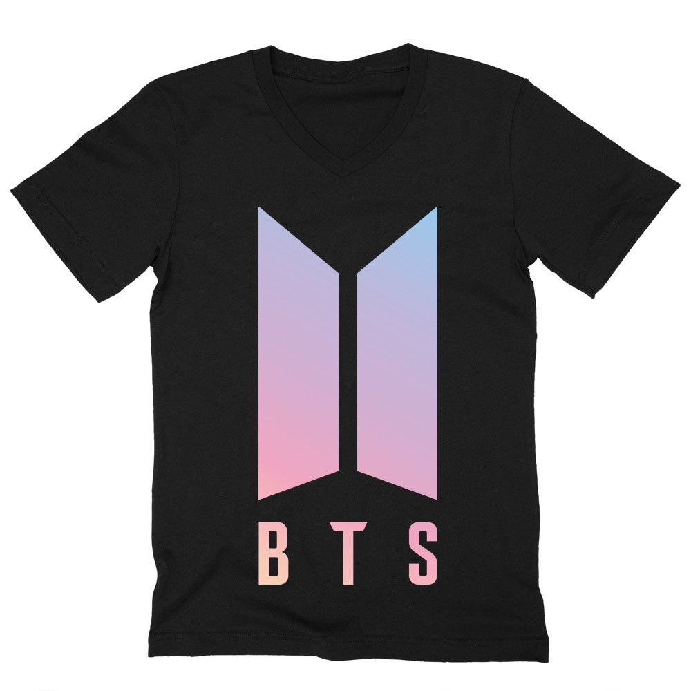 BTS simple logo Férfi V-nyakú Póló
