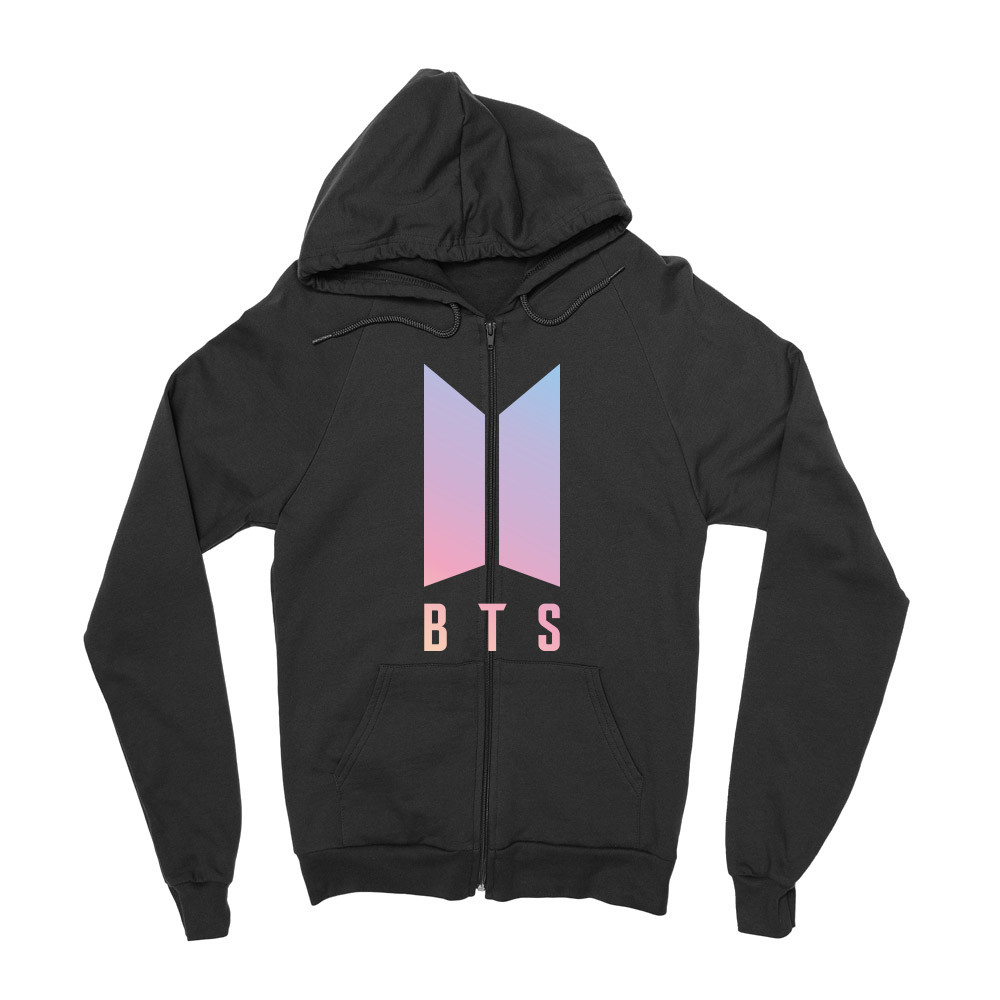 BTS simple logo Zipzáros Pulóver