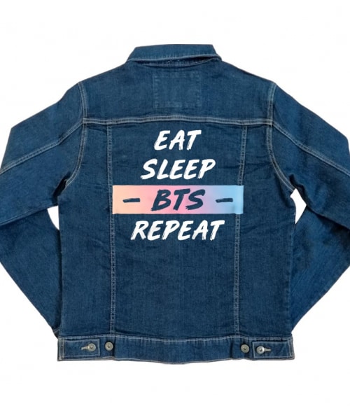 Eat Sleep BTS K-Pop Kabát - K-Pop