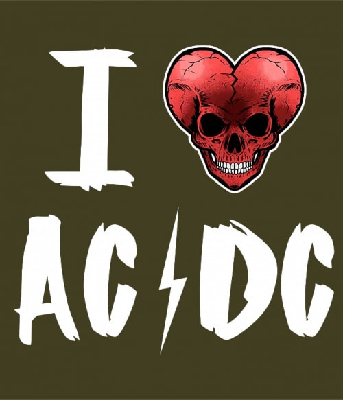 I Love Rock - ACDC ACDC Pólók, Pulóverek, Bögrék - Rocker